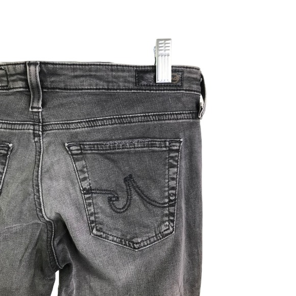 AG Adriano Goldschmied Women's Skinny Jeans Black Denim Distressed Rip Denim 26R - Picture 5 of 11